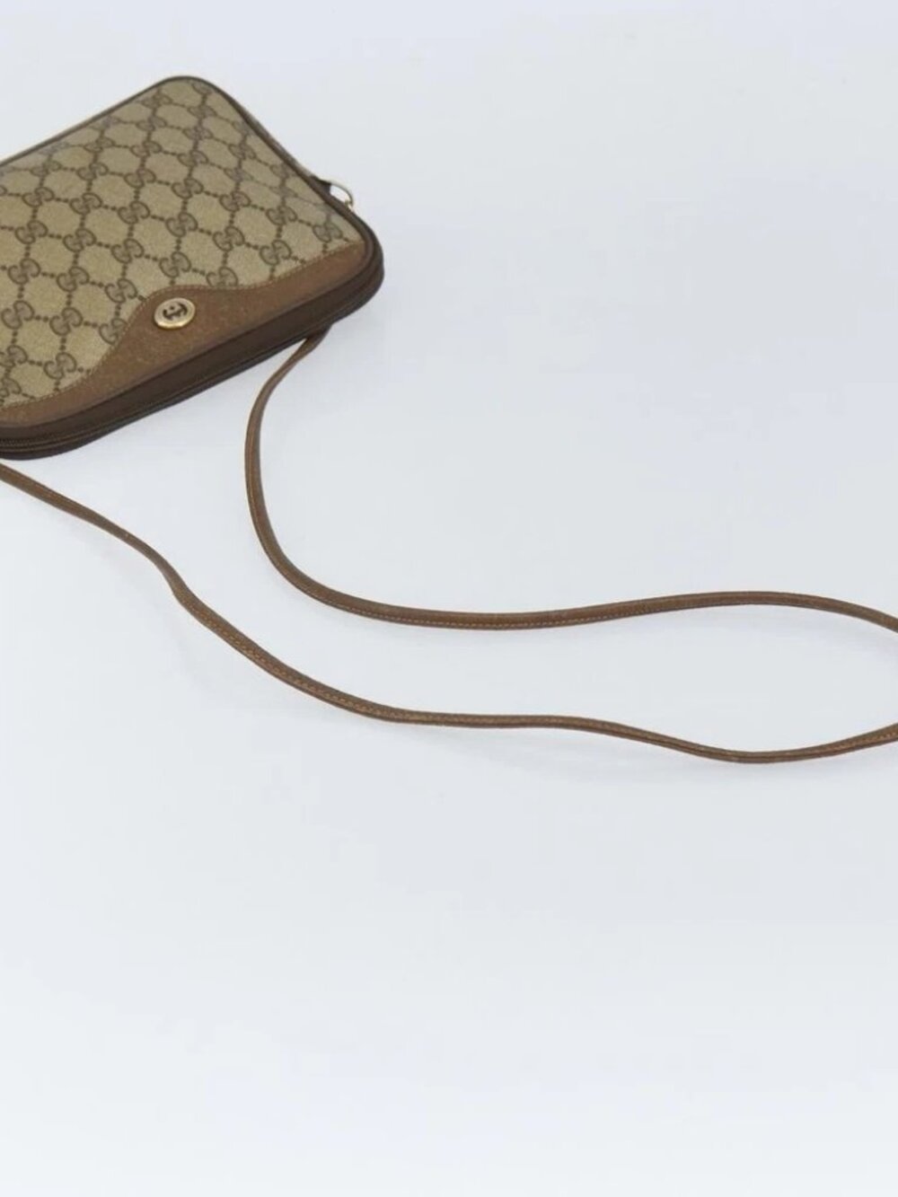 GUCCI GG Supreme Shoulder Bag PVC Beige Gold 56 02 068 Auth - Picture 12 of 15